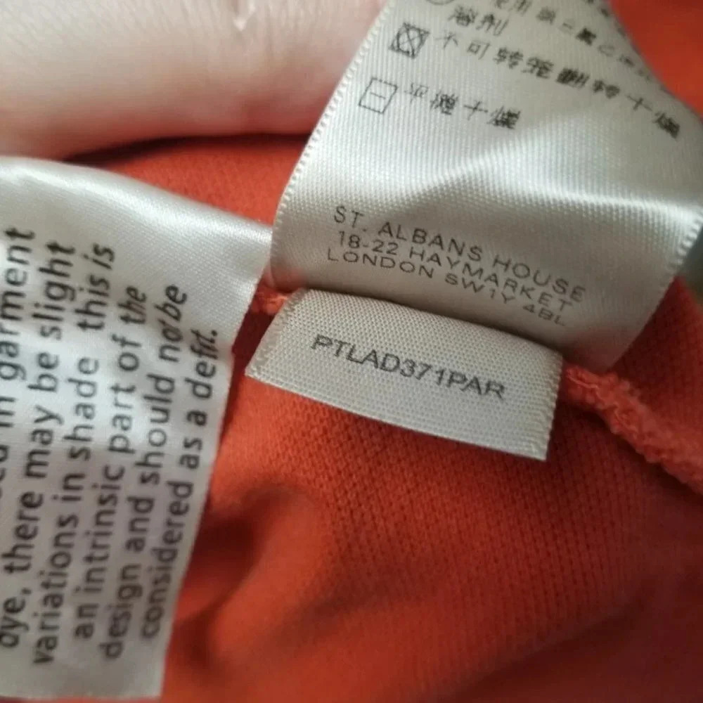 BURBERRY Slim Fit Orange Polo Shirt Collared Short Sleeve M - Picture 5 of 11